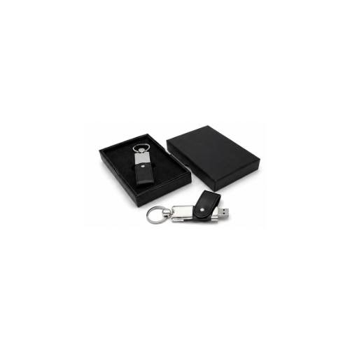 Clé USB en cuir rotative 16 Go