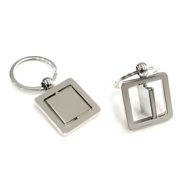 Porte-clés en métal Carré rotatif