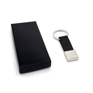 Porte-clés cuir métal mini