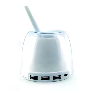 Pot à crayon lumineux memo avec sortie hub