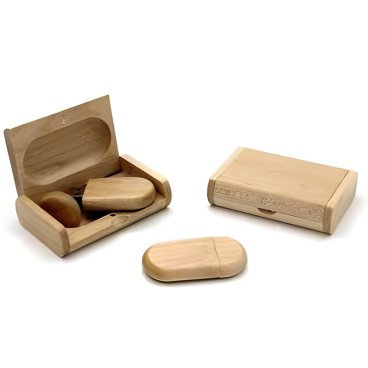 Clé USB en bois ovale 8 Go